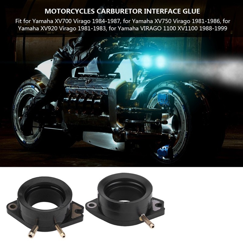 2x Carburetor Carb Intake Manifold Boots Joint for 81‑86 XV750