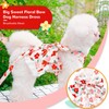 ABRRLO Cute Floral Dog Harness Dress and Leash Set for