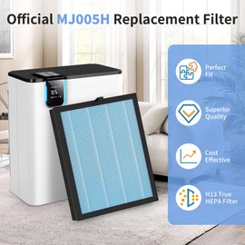 MJ005H Replacement Filter Compatible with POMORON Model MJ005H Air Purifier, 4-Stage Filtration, H13 True HEPA Filter and Activated Carbon, MJ005H-RF, 2 Pack