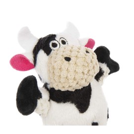 Worldwise 73556-98997-024 goDog Checkers Skinny Cow with Chew Guard Technology Mini Durable Plush Dog Toy