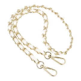 PATIKIL 24" Purse Chain Strap, DIY Bag Chain Strap Replacement Crossbody Bag Straps Clutch Chain Strap Handbag Handles Replacement Straps, White & Gold