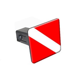 GRAPHICS & MORE Scuba Diver Flag - Diving Tow Trailer Hitch Cover Plug Insert 1 1/4 inch (1.25")