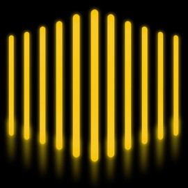 YOFOBU 12 PCS 14 Inch Industry Grade Glow Sticks Bulk Emergency Jumbo Light Sticks Glow in the Dark Bright Large Glow Sticks for Camping,Hiking,Hurricane, Earthquake, Survival Kit Accessories (Yellow)