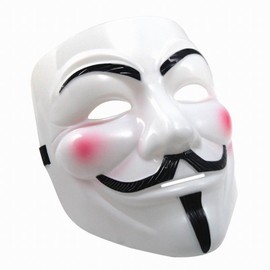 BeautyLife Anonymous V For Vendetta Guy Fawkes Fancy Dress Hallowee Face Mask White