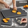 Kikcoin Double Sided Stainless Steel Cutting Boards for Kitchen, Stainless