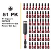 GEINXURN Impact Tough #2 Square 1 in. Insert Driver Bits,50Pack