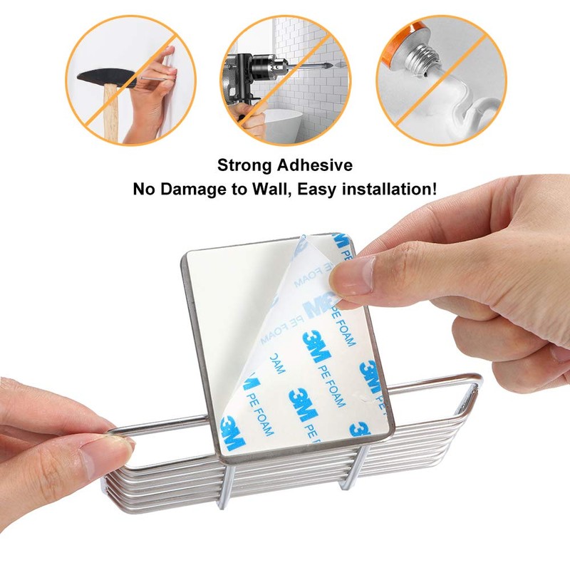 Self Adhesive Bar Soap Dish for Shower, Bathroom Soap Holder