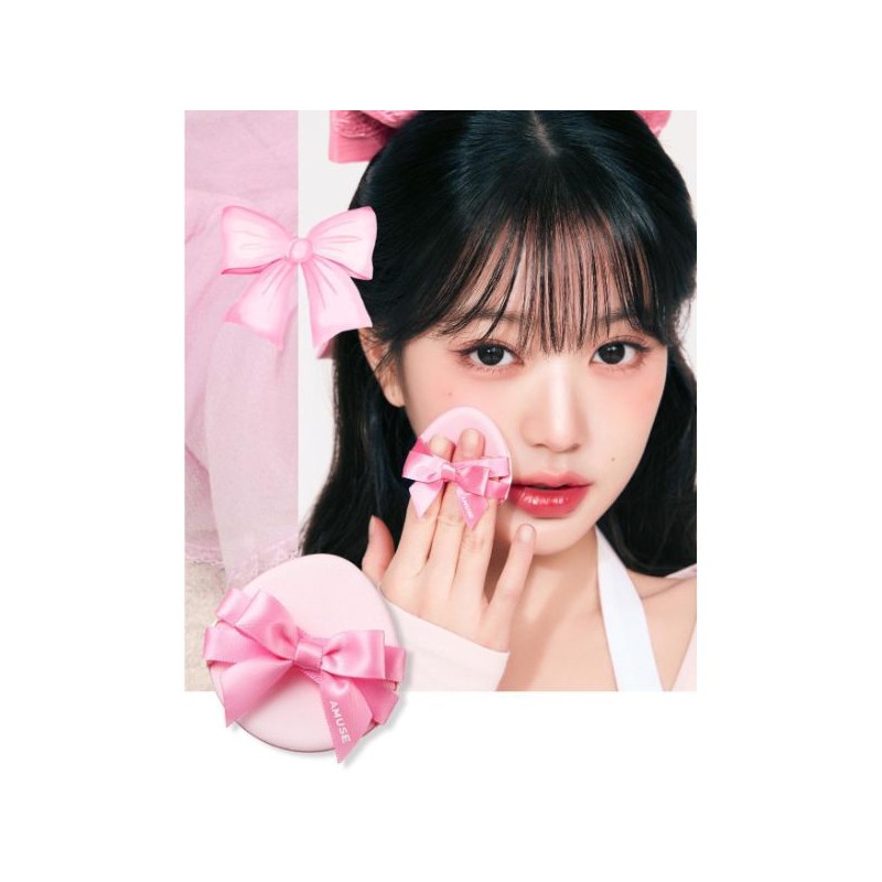AMUSE Ceramic Skin Perfector Cushion & Puff Set 4items [Ballerina