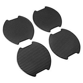 WORCAS 4 Pcs Carbon Fiber 3D Texture Car Door Handle Protector Pad Scratch Resistant Durable Premium Protection for Car Door Handles Prevents Scratches and Wear L Size