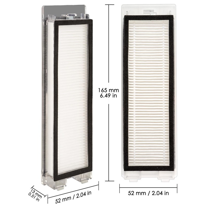 (5 Pack) Q Revo Replacement HEPA Filter Compatible With Roborock