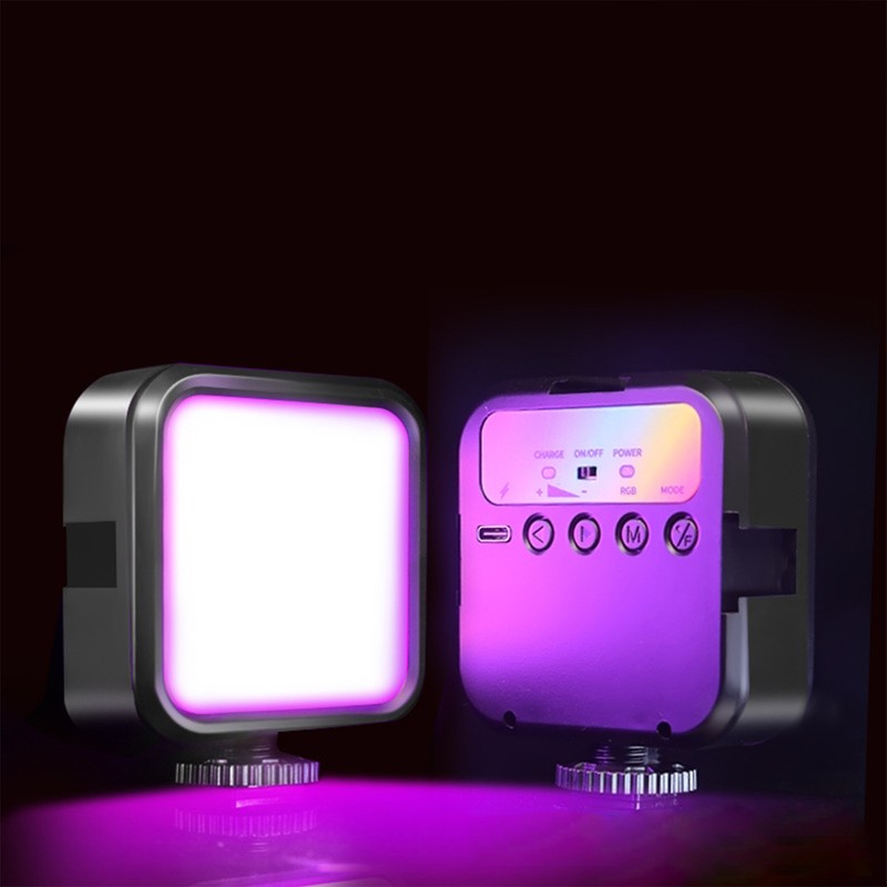 RGB Video Lights 2500K‑9000K Dimmable LED Camera Light Portable RechargeablePhotography