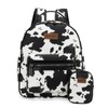 Wrangler Medium Cow Print Backpack Cute Daypacks Bookbag Purse for