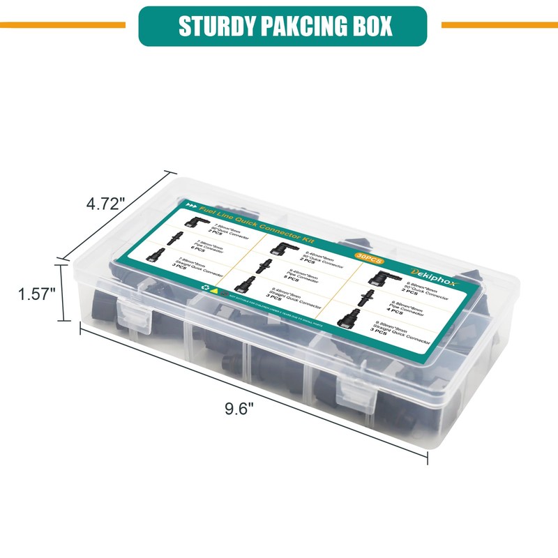 30pcs Fuel Line Repair Kit, Assorted Fuel Line Quick Connectors
