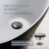Brushed Bathtub Drain Stopper,Universal Pop Up Bath Drain, Hidrop Tip