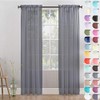 Megachest a pair of slot top voile curtains (Dark Silver,