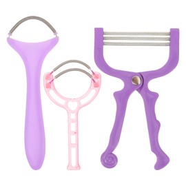 Lurrose Spring Facial Hair Remover, 3pcs Chin Hair Threader Roller Threading Epilator Face Shaver for Women Cheek Mustache Upper Lip