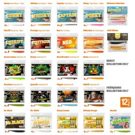 Lieblingsköder Rubber Fishing Bait for Perch Zander Pike 12.5 cm, Pack of 4, 12,5cm