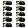 Lepushom 10 Pack Door Knobs Interior, Black Door Knobs Without