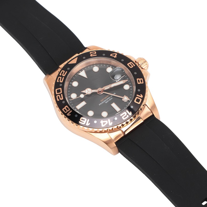 Men Field Watch Mineral Glass 50M Waterproof Silicone Strap Luminous