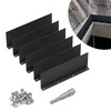 Flamorrow 6 Pack Aluminum Gutter Valley Splash Guards, Rainwater Roofing