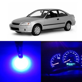 WLJH Blue Instrument Cluster Dash Speedometer Gauge Led Light Kit Fits 1992-2000 Honda Civic EG EX EK EJ SRS DX LX SI HX Civic Del Sol, Pack of 23