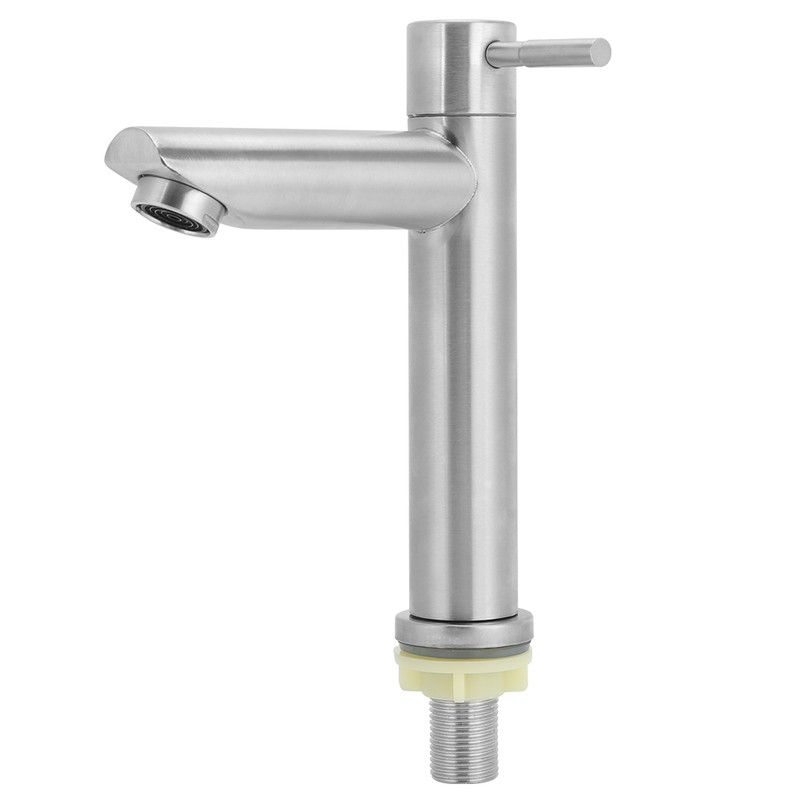 G1/2in Stainless Steel Bathroom Basin Sink Faucet Single Cold Water