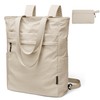 Foldaway Convertible Tote Backpack Lightweight Nylon Daypack for Women Men
