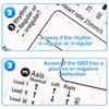 7-Step ECG Ruler, Transparent EKG Measuring Tool, Pocket-Sized 8.6cm x