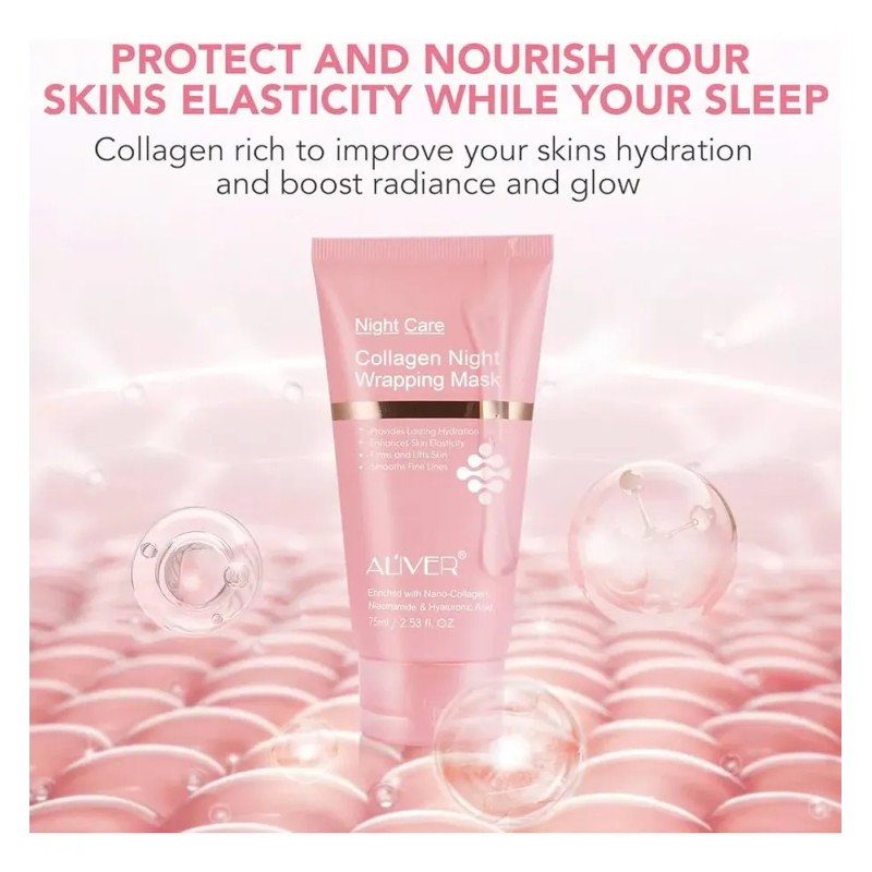 Mascarilla Facial Nocturna Colágeno Hidratación Profunda
