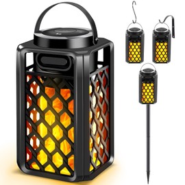 Outdoor Bluetooth Speaker,Wireless Bluetooth Speaker with Torch Light,IP65 Waterproof LED Flame Atmosphere Lantern Speaker for Party Garden Camping Patio Men Women Couples Dads Moms