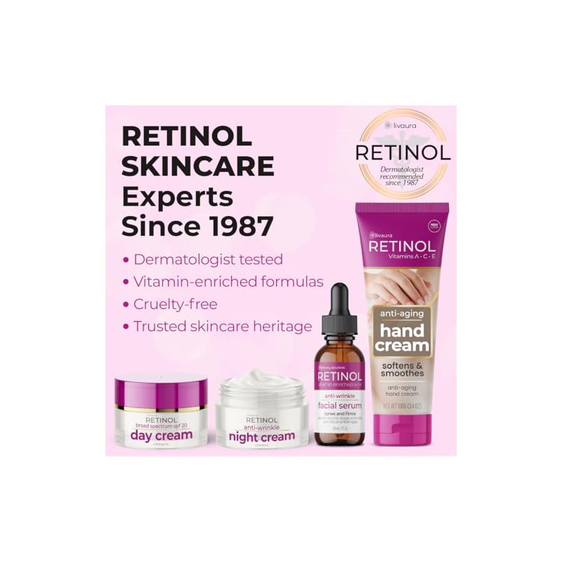 Skincare Ldel Cosmetics Retinol Hand Cream, 3.52-Ounce Tube, Retinol, SKIN_MOISTURIZER,