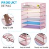 Marbrasse 2 Pack Desk Organizer with Handle, 6 Tier Paper