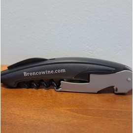 Bronco Wine Company Bar key Bronco Wine Company Stainless Steel Corkscrew Bottle Opener Black
