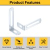 uxcell 8Pcs L-Shaped Brackets Corner Brace, 1.97"x0.94"x0.47" Corner Bracket Shelf