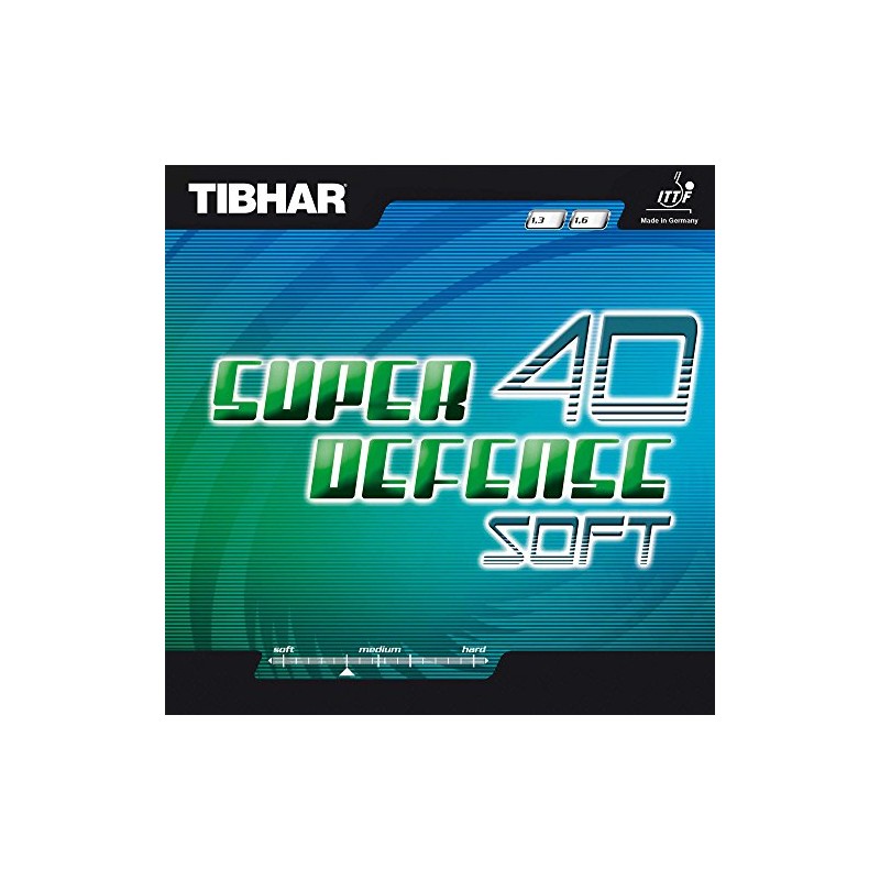 Tibhar Belag Super Defense 40 Soft, black, 1,6 mm