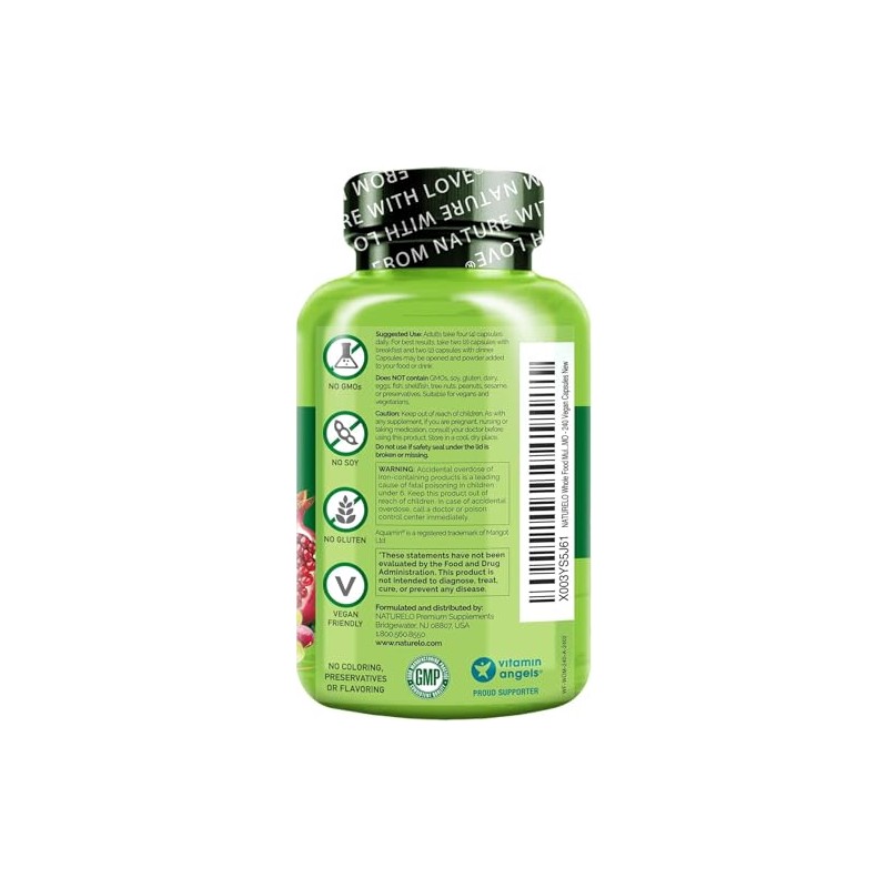 NATURELO Whole Food Multivitamin for Women | 240 Capsules |