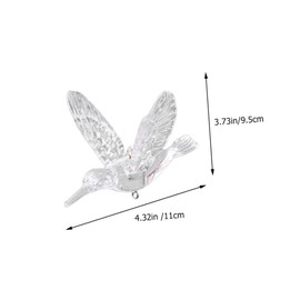 OFFSCH 20pcs Transparent Acrylic Hanging Hummingbirds Decor for Wedding Party Flying Bird Ornaments Lightweight Ceiling Decoration for Home Garden and DIY Projects