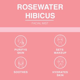 BEAUTE DE PROVENCE Rose Water Spray for Face & Body Refreshment with Moisturizing Hyaluronic Acid and Hibiscus water | Instant Hydration, Cooling, Calming & Conditioning (8 FL OZ)