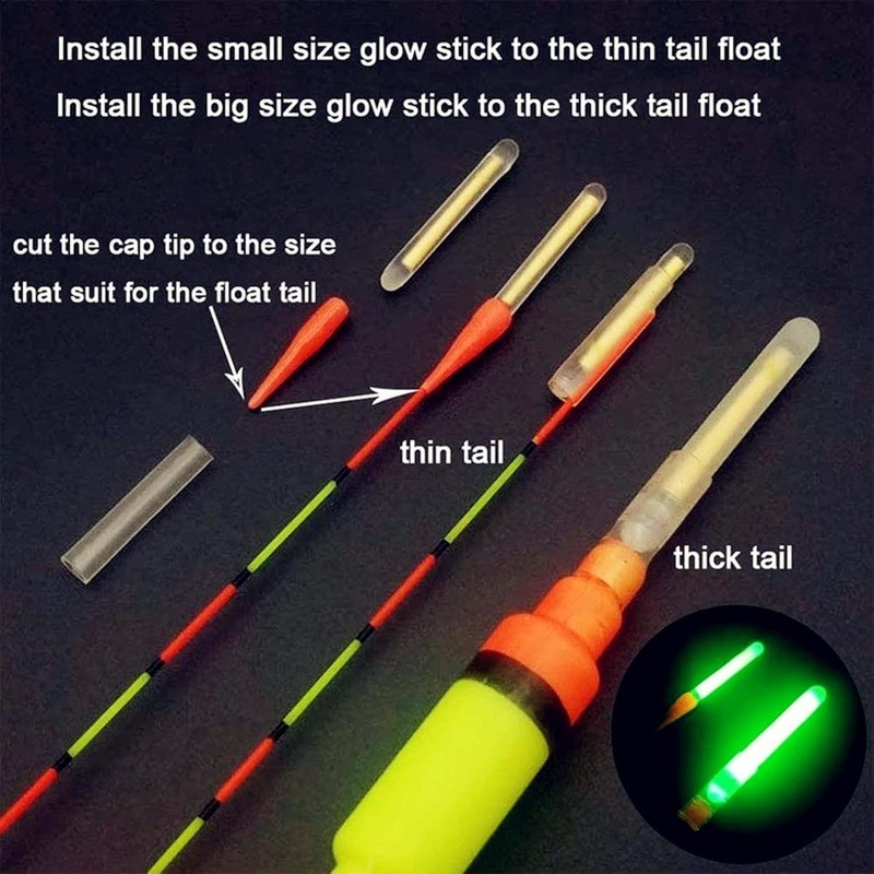 Glow Fever Bulk 100 PCS Night Fishing Float Fluorescent Glow