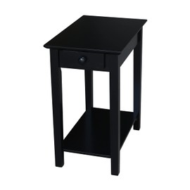 IC International Concepts International Concepts Narrow End Table, Black