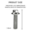SWQS 12PCS ES75120 5.3 LS Exhaust Manifold Bolts, 10.9 Header