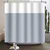 SDOTPMT 105 x 160 cm Grey White Two-Tone Shower Curtain