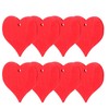 100Pcs Wood Slices HandMade Red HeartShaped Pendant Crafts DIY Wedding