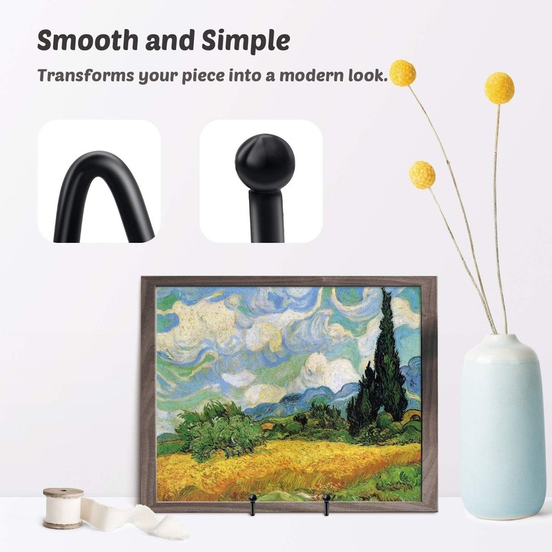 Mocoosy 4 Inch Plate Stands for Display - Black Iron
