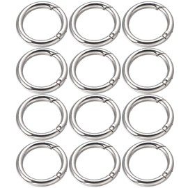 TEHAUX 15 Piezas De Argollas Para Llavero De AleacióN De Zinc, Anillos Redondos Con Clip De Resorte, AnticorrosióN Y AntióXido, Para Llaveros, Correas De Perros, Bolsos Y Manualidades