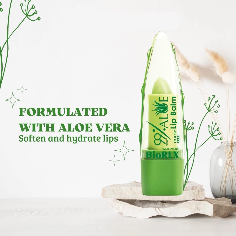 BioRLX Pure Aloe Vera Lip Balm 0.12 oz Pack of