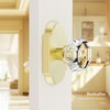 BonKuDoo 2 Pack Crystal Glass Dummy Door Knobs Interior Gold