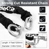 Titanker Motorcycle Chain Lock with U Lock, 4 Feet Heavy