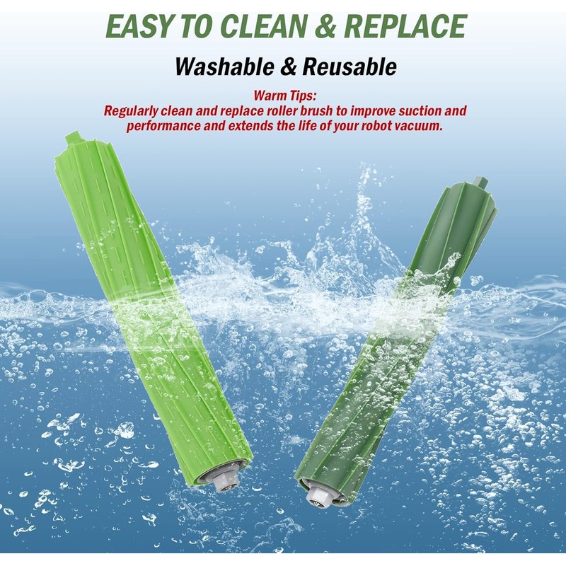 4 Set Rubber Roller Brushes Compatible for iRobot E &