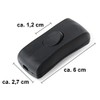 edi-tronic Cord Switch Black 2A 250V Cord Switch Lamp Switch